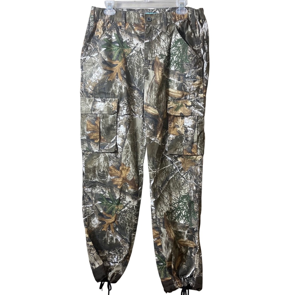 Realtree Camo Cargo Pants Womens SZ M 8-10 Gorpcore Streetwear Hunting Trousers